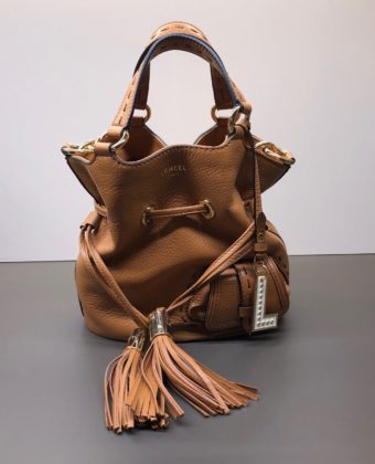 Sac Lancel Premier flirt mini seau camel