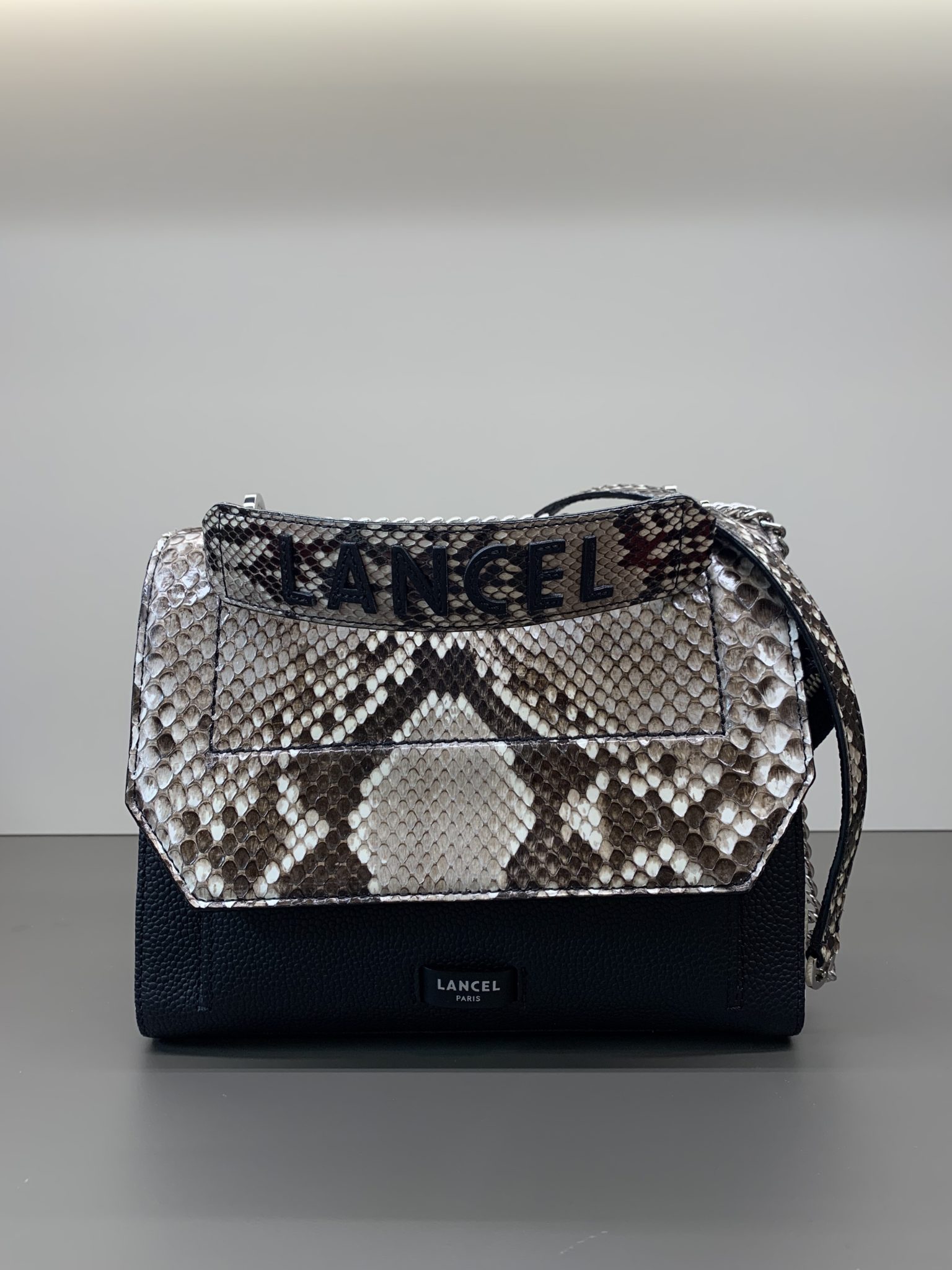 Sac Lancel Ninon rabat M roccia/noir/neige Ô sacs