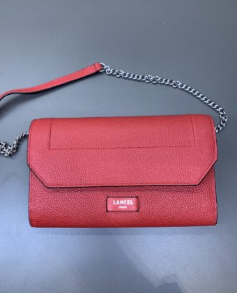 Portefeuille chaîne Ninon Lancel Rouge
