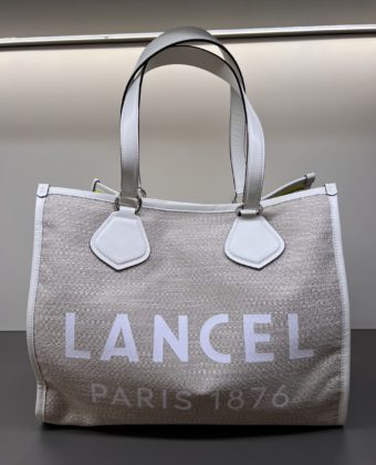 Sac Lancel cabas d’été L naturel blanc