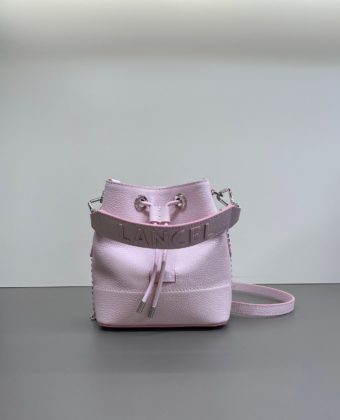Lancel mini sac seau rose dragée