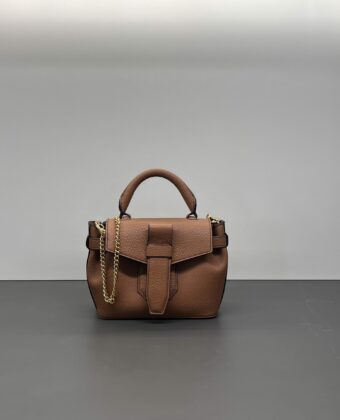 Sac Lancel mini sac porté main Charlie camel