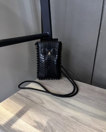 Etui à Lunettes Emile Claris Virot python noir