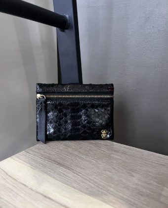 Porte Monnaie Olivia Claris Virot python noir