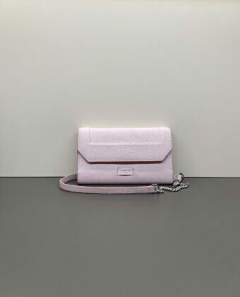 Portefeuille chaîne Ninon Lancel Rose Dragée