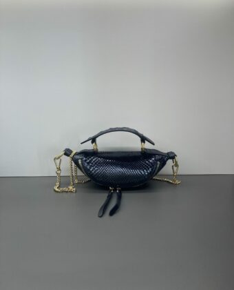 Sac Lancel mini origami Python Noir