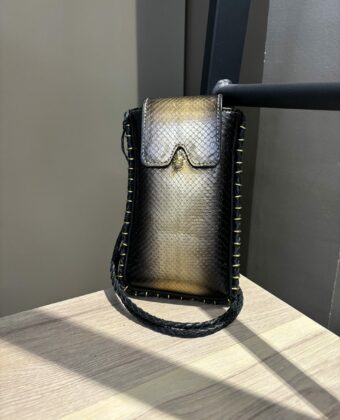 Etui à Lunettes Emile Claris Virot python Or Fumé