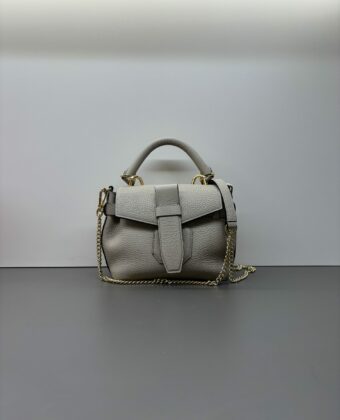 Sac Lancel mini Charlie vachette porté main Grege