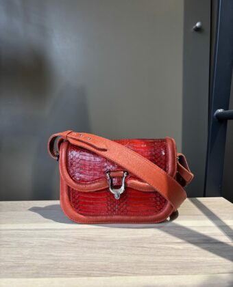 Sac Claris Virot mini Manon python Rubis