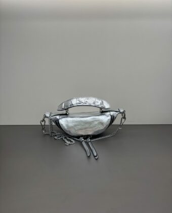 Sac Lancel mini Origami Argenté