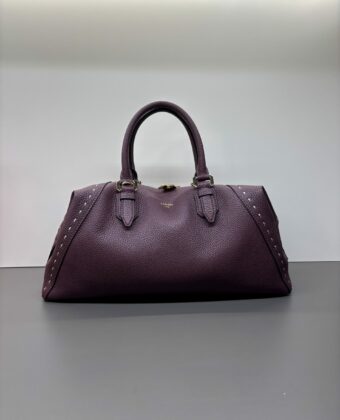 Sac boston zippé Lancel Charlie Cassis