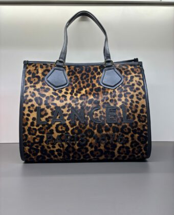 Sac Lancel Tote Cabas Zippé L Léopard